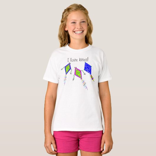 Fun Musical Notes Crescent Moons Kite T-shirt (Voorkant volledig)