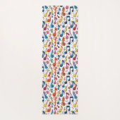 Fun Musical Notes Kawaii Art Design Yogamat (Achterkant)