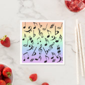 Fun Musical Notes Rainbow Party Napkins Servet (Insitu)