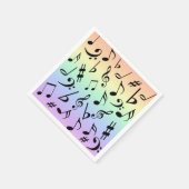 Fun Musical Notes Rainbow Party Napkins Servet (Hoek)