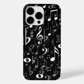 Fun Musical Notes Random Patroon iPhone Hoesje (Achterkant)