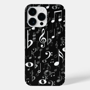 Fun Musical Notes Random Patroon iPhone 14 Pro Max Hoesje