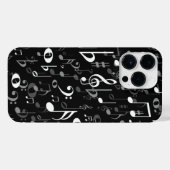 Fun Musical Notes Random Patroon iPhone Hoesje (Achterkant horizontaal)