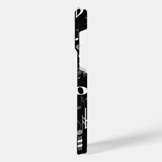 Fun Musical Notes Random Patroon iPhone Hoesje (Linkerkant)