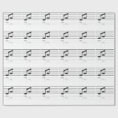 Fun Musical Notes Wrapping Paper Cadeaupapier (Vlak)