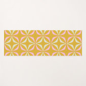 Fun Mustard en roze Mid Century Modern Patroon Yogamat (Voorkant (horizontaal))