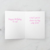 Fun Mutual Birthday Wenskaart Kaart (Binnen)