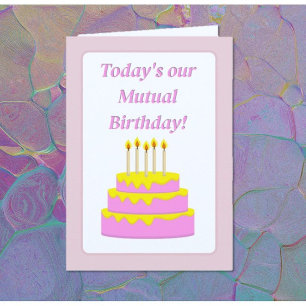 Fun Mutual Birthday Wenskaart Kaart