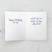 Fun Mutual Birthday Wenskaart Kaart (Binnen)