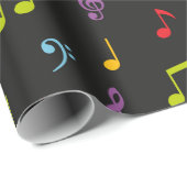 Fun Muzieknoten patternparty wrap Cadeaupapier (Rol Hoek)
