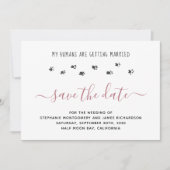 Fun My Humans Getting Married Pet Photo Weduwen Save The Date (Voorkant)