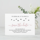 Fun My Humans Getting Married Pet Photo Weduwen Save The Date (Staand voorkant)