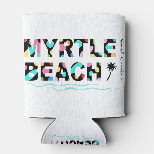 Fun Myrtle Beach, SC grafische kabel Blikjeskoeler (Achterkant)