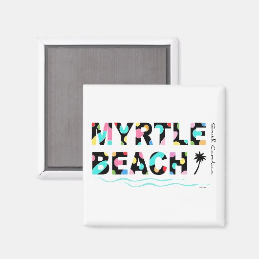 Fun Myrtle Beach, SC grafische kabel Magneet (Voorkant / Achterkant)