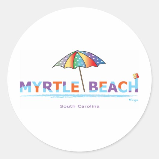 Fun Myrtle Beach, SC Ronde Sticker (Voorkant)