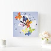 Fun 'N' Colorful Vierkante Klok (Huis)