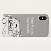 Fun Named Taxi Driver Theme Case-Mate iPhone Case (Achterkant (horizontaal))