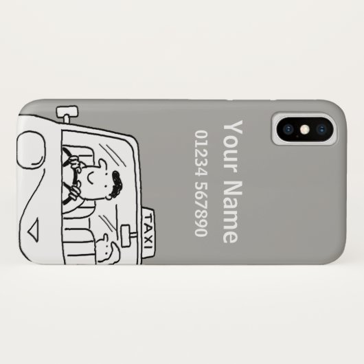 Fun Named Taxi Driver Theme Case-Mate iPhone Case (Achterkant (horizontaal))