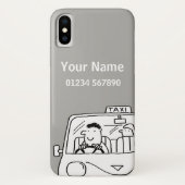Fun Named Taxi Driver Theme Case-Mate iPhone Case (Achterkant)