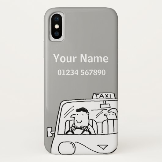 Fun Named Taxi Driver Theme Case-Mate iPhone Case (Achterkant)
