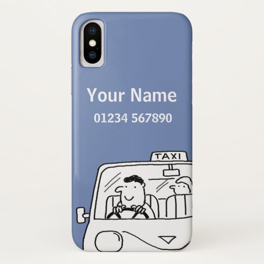 Fun Named Taxi Driver Theme Case-Mate iPhone Case (Achterkant)
