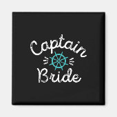 Fun Nautical Wedding Matching Groom Ship Wheel Pet Magneet (Voorkant)