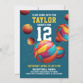 Fun Navy Blue Basketbal Team Speler MVP Vetgedrukt Kaart (Voorkant)