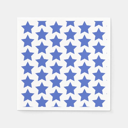 Fun Navy Blue Stars Patroon Papier servetten (Voorkant)