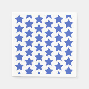 Fun Navy Blue Stars Pattern Paper Napkins Servetten