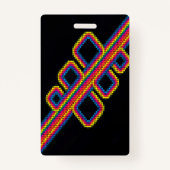 Fun Neon 80's Music Birthday Party Badge (Achterkant)