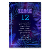 Fun Neon Glow Party Escort Kaart (Achterkant)