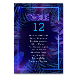 Fun Neon Glow Party Escort Kaart