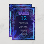 Fun Neon Glow Party Escort Tafelnummer (Voorkant / Achterkant)