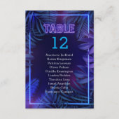 Fun Neon Glow Party Escort Tafelnummer (Voorkant)