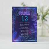 Fun Neon Glow Party Escort Tafelnummer (Staand voorkant)