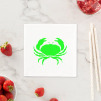 Fun neon groene krabben patroon schattig modern