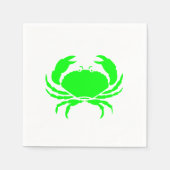 Fun neon groene krabben patroon schattig modern servet (Voorkant)