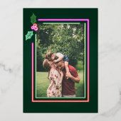 Fun Neon Sign-kerstlampjes, mooi, foto Folie Feestdagenkaart (Achterkant)