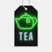 Fun Neon Teapot Cadeaulabel (Voorkant)