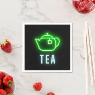 Fun Neon Teapot Paper Party Servet