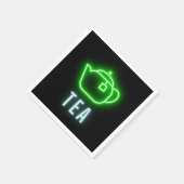 Fun Neon Teapot Paper Party Servet (Hoek)