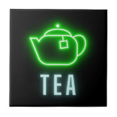 Fun Neon Teapot Tegeltje (Voorkant)