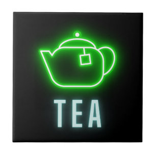 Fun Neon Teapot Tegeltje