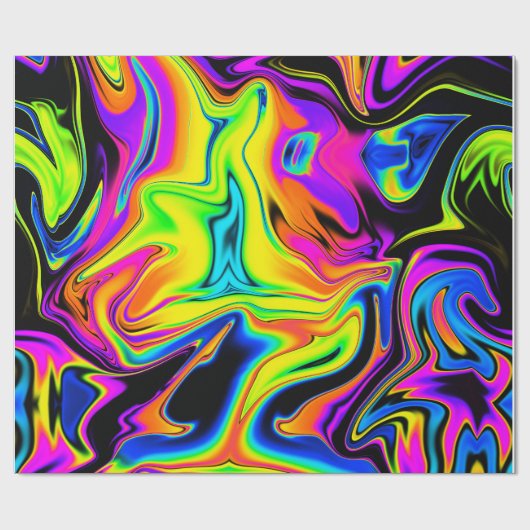 Fun Neon Wrapping Paper Cadeaupapier (Vlak)