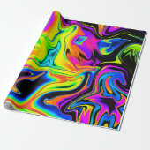 Fun Neon Wrapping Paper Cadeaupapier (Uitgerold)