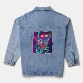 Fun New Wave I Heart Tachtiger Design Denim Jacket (Achterkant)
