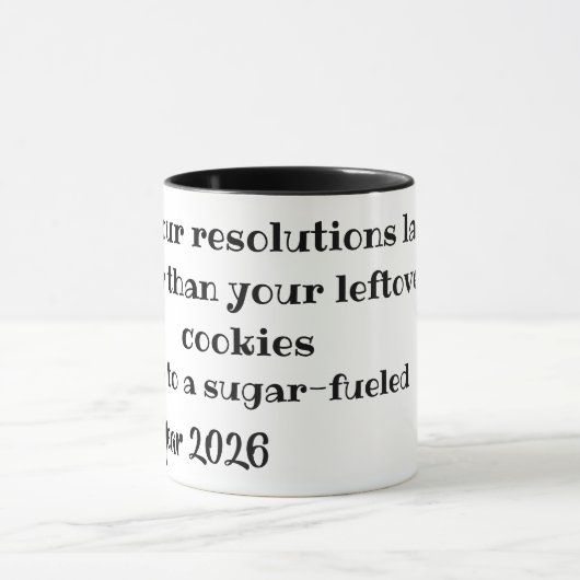 Fun New Year Wishes Mug Mok (Midden)