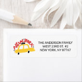 Fun New York Taxi Cab New Address Label (Insitu)