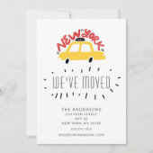 Fun New York Yellow Cab Moving Announcement Card Kaart (Voorkant)