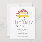 Fun New York Yellow Taxi Moving Announcement Card Kaart (Voorkant)